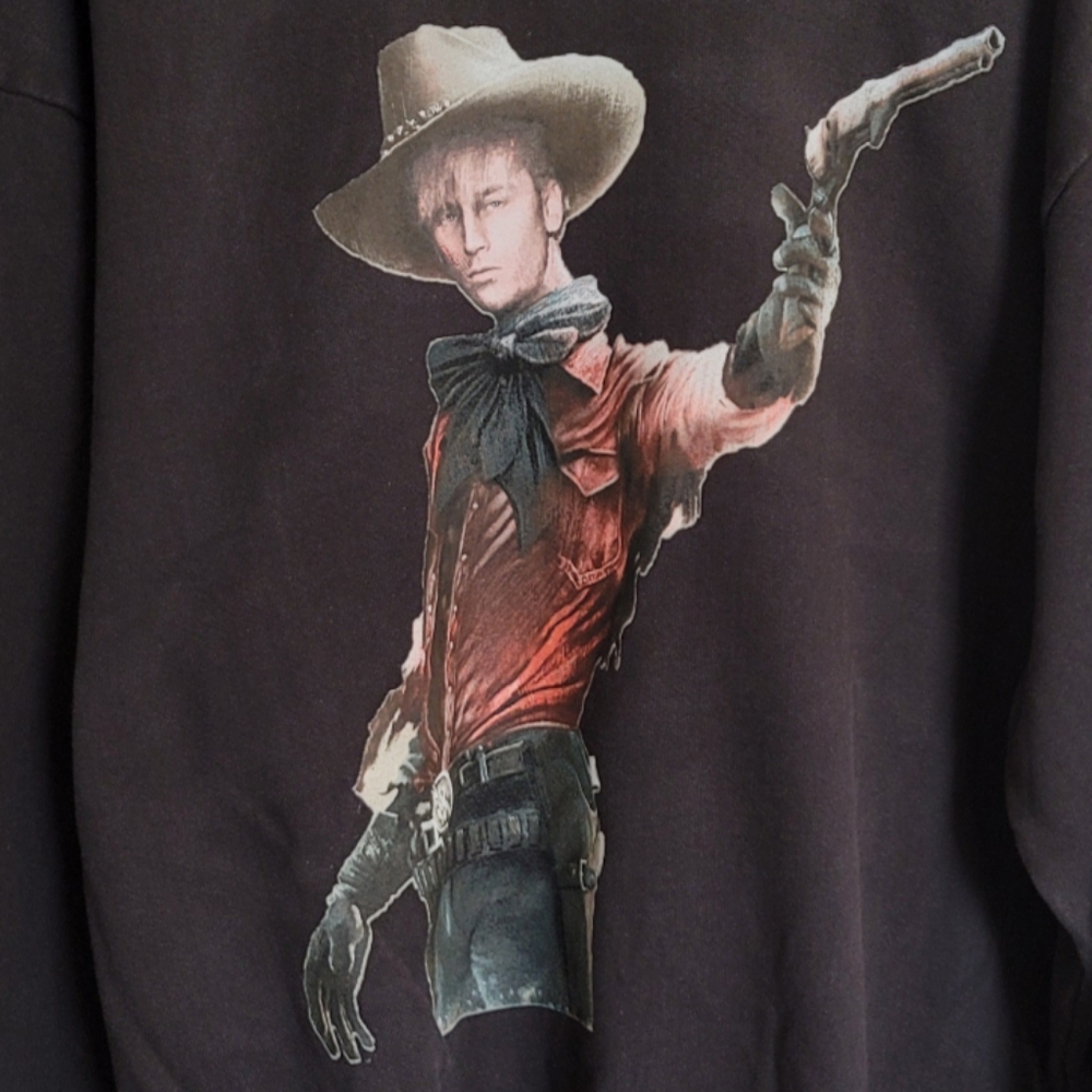 🆕️ Machine Gun Kelly Outlaw Rodeo Houston Crewneck Pullover Sweatshirt - Picture 5 of 9